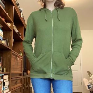 Green Zip-Up Hoodie